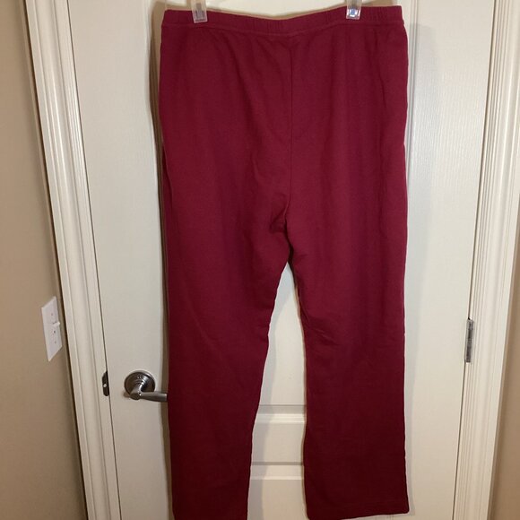 L.L.Bean Women's Sweatpants Size XL Regular Wide Leg Comfy Fit Warm Winter - Picture 6 of 8